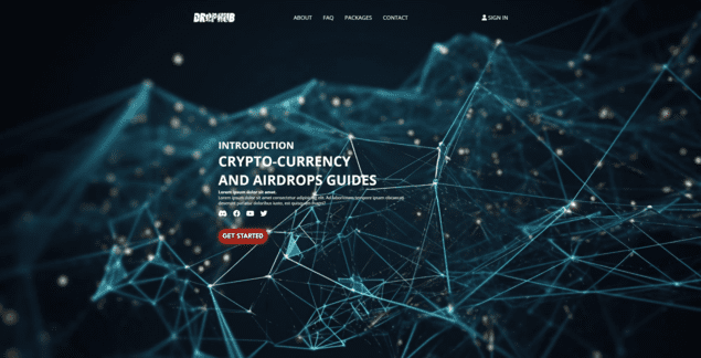 Podgląd strony głównej DropHub