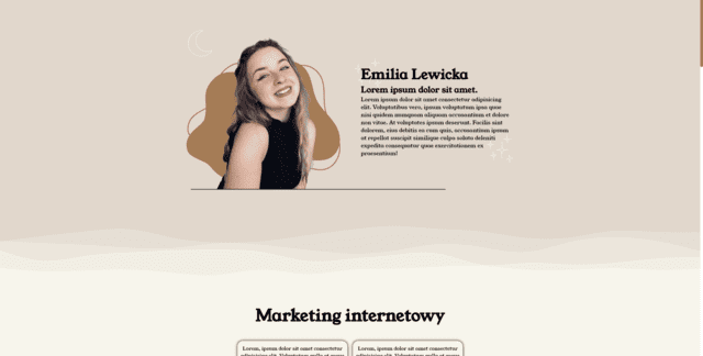 Podgląd strony głównej Emilia Lewicka Portfolio