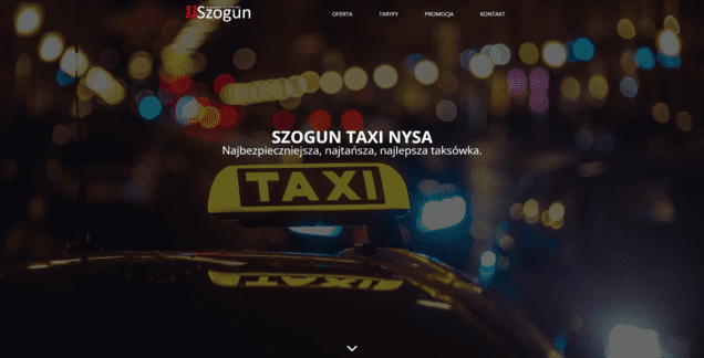 Podgląd strony głównej Taxi Nysa